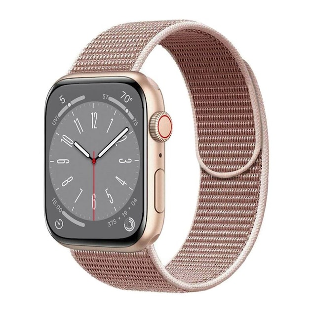 Nylon armbånd Apple Watch 8 (45mm) - Rose pink
