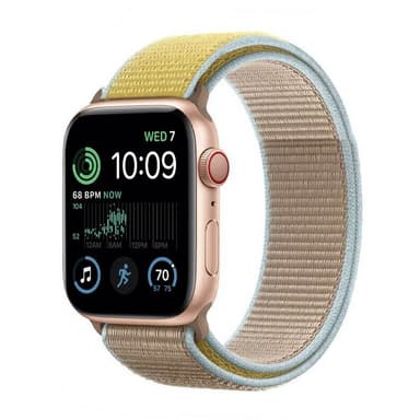 Nylon armbånd Apple Watch SE 2022 (40mm) - Camel