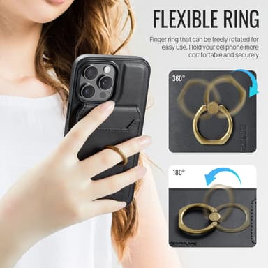 K1 Magnetic Wireless Charging Telefonveske til iPhone 16 Pro Max - Svart