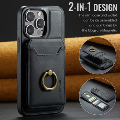 K1 Magnetic Wireless Charging Telefonveske til iPhone 16 Pro Max - Svart