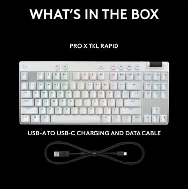 Logitech G - Pro X TKL Rapid Trigger gamingtastatur (hvit)
