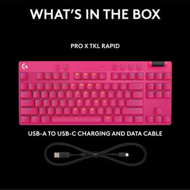 Logitech G - Pro X TKL Rapid Trigger gamingtastatur (magenta)