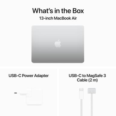 MacBook Air 13,6 M3 16/256GB (Sølv)