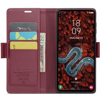 CaseMe mobildeksel 023 Samsung Galaxy S24 FE - Burgunder