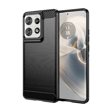 Børstet silikondeksel Motorola Moto G75 5G - Sort