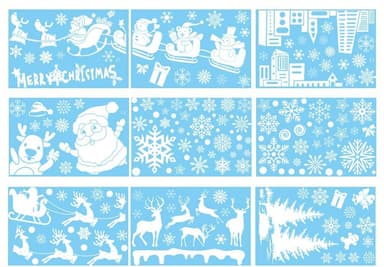 Julevindusklistremerker, statiske vindusklemmer til julepyntfest