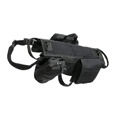 Taktisk hundesele Molle Vest Sikkerhetssele Sort XL