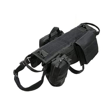 Taktisk hundesele Molle Vest Sikkerhetssele Sort XL