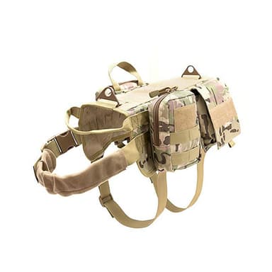 Taktisk hundesele Molle Vest Sikkerhetssele Kamuflere M