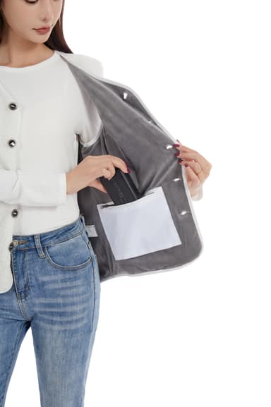 Oppvarmet vest Teddy fleecevest med enkel kontroll, 15 varmesoner Hvit 3XL