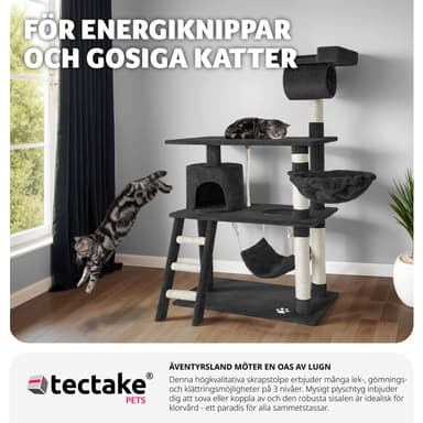 Klorestativ katt Marcel 141cm - svart