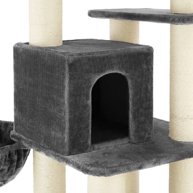 Klorestativ katt Gismo - grå/hvit