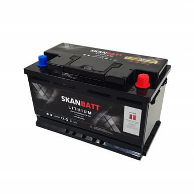 SKANBATT Lithium Start- og forbruksbatteri 12V 60Ah 900CA - Bluetooth