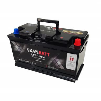 SKANBATT Lithium Start- og forbruksbatteri 12V 100Ah 1500CA - Bluetooth