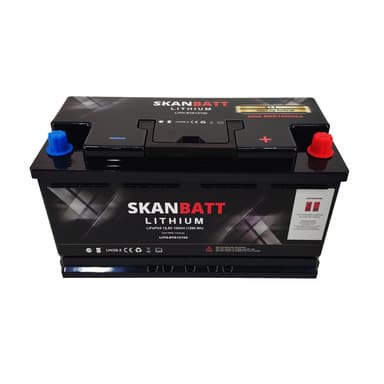 SKANBATT Lithium Start- og forbruksbatteri 12V 100Ah 1500CA - Bluetooth