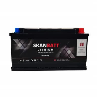 SKANBATT Lithium Start- og forbruksbatteri 12V 100Ah 1500CA - Bluetooth