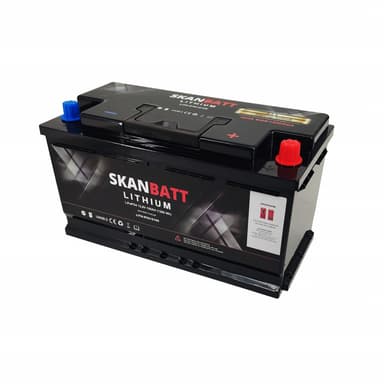 SKANBATT Lithium Start- og forbruksbatteri 12V 100Ah 1500CA - Bluetooth