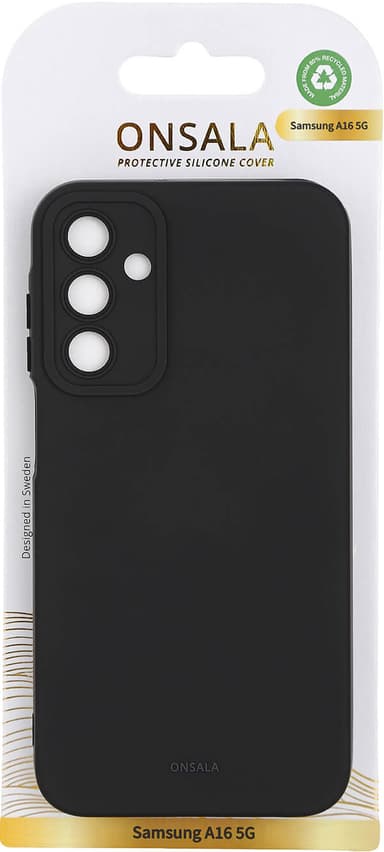 Onsala Samsung Galaxy A16/A16 5G silikondeksel (sort)
