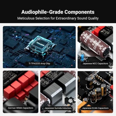 Fosi Audio ZA3 balansert stereoforsterker Home Audio Component Mini 2-kanals monoforsterker TPA3255 for Subwoofer Desktop hjemmekino