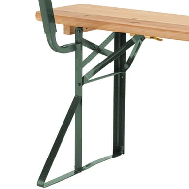 Ølbord med 2 benker 176 cm med ryggstøtte - brun