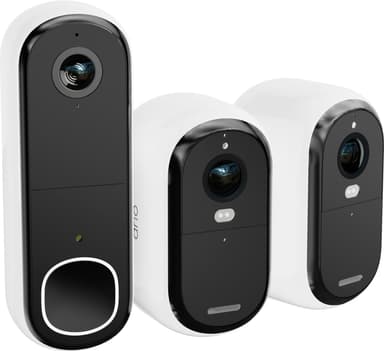 Arlo hjemmesikkerhetssett, overvåkningskamera og videodørklokke