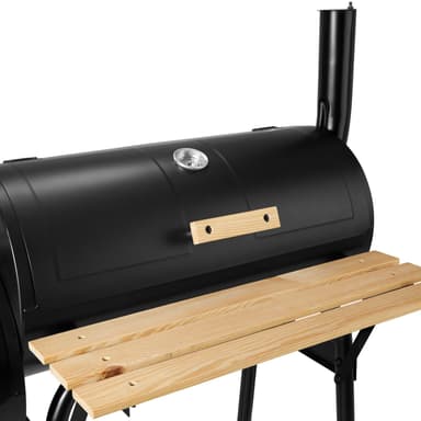 Kullgrill med termometer - svart