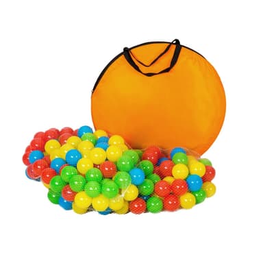 Leketelt med tunnel og 200 baller - flerfarget