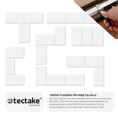 tapetbord i aluminium 3 deler foldbart - svart