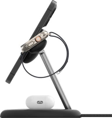 Belkin BoostCharge Pro 3-in-1 Qi2 trådløs ladestasjon (sort)