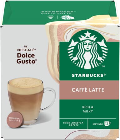 Starbucks Caffe Latte av NESCAFÉ Dolce Gusto kaffekapsler (12-pk)