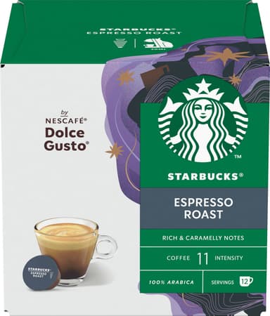 Starbucks Espresso Roast av NESCAFÉ Dolce Gusto kaffekapsler (12-pk)