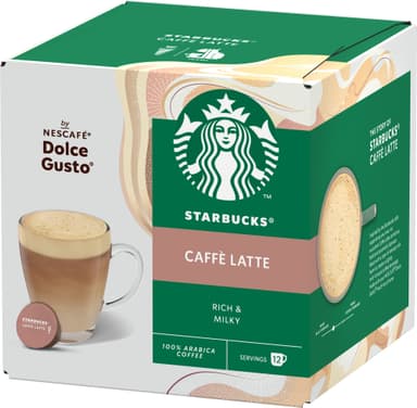 Starbucks Caffe Latte av NESCAFÉ Dolce Gusto kaffekapsler (12-pk)