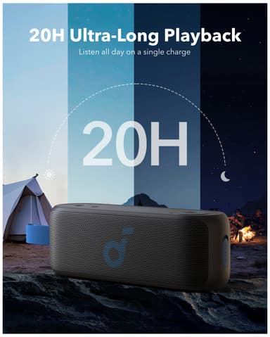 Soundcore Select 3 bærbar trådløs høyttaler (sort)