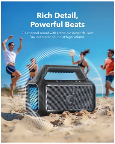Soundcore Boom 2 bærbar trådløs høyttaler (sort)