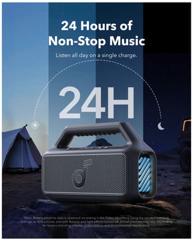 Soundcore Boom 2 bærbar trådløs høyttaler (sort)