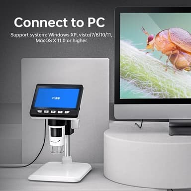 Digitalt mikroskop med LCD-skjerm