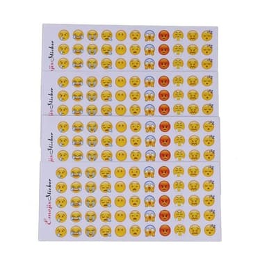 Emoji-klistremerker - 660 klistremerker med ulike uttrykk