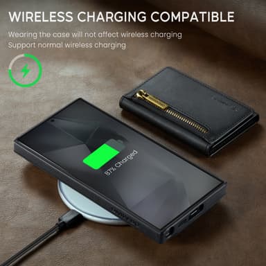 Samsung S24 FE-deksel med RFID-beskyttelse / Magnetisk lommebokdeksel med kortholder