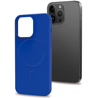 Cromomag Mykt gummideksel MagSafe iPhone 15 Pro Blå