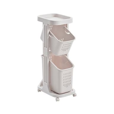 Skittentøysvogn med 2 Kurver – Smart Design for Vaskerom