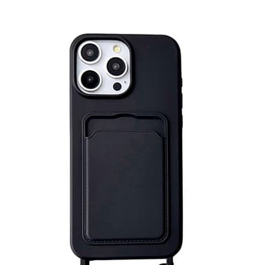 Beskyttende telefondeksel til iPhone 16-serien med kortholder og snor iPhone 16