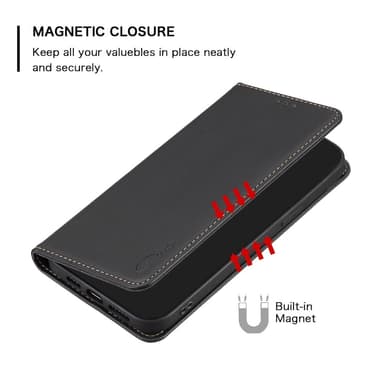 Støtsikkert mobildeksel for Xiaomi Redmi Note 14 Pro+ 5G kortholder svart