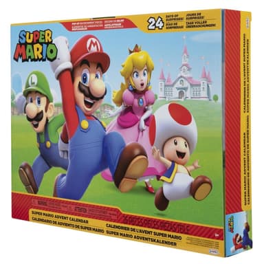 JAKKS Pacific Super Mario adventskalender 2,5 tommers figurer og tilbehør Klassisk tema