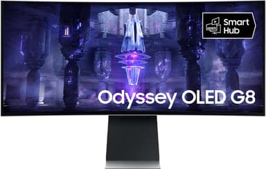 Samsung Odyssey G8 S34BG850S 34" buet OLED-skjerm (sølv)