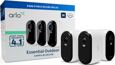 Arlo Essential 2K overvåkningskamera (3-pakning)