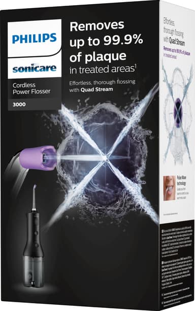 Philips Sonicare Power Flosser 3000 munnskyller HX3826/33 (sort)