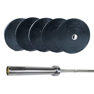 Kraftmark Vektsett 50 mm - Bumper Basic + Olympisk vektstang Basic