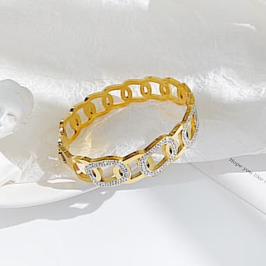 Bling Zircon armbånd Gull