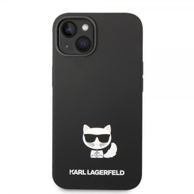 Karl Lagerfeld iPhone 14 Plus Deksel Liquid Silicone Choupette Svart