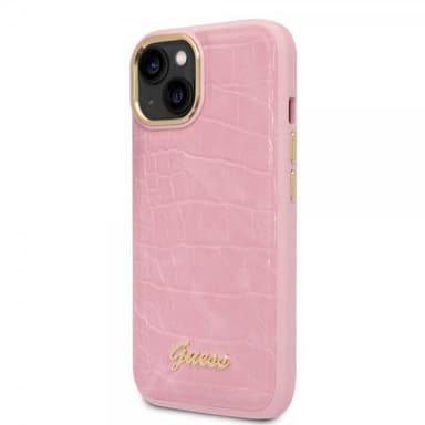 Guess iPhone 14 Plus Deksel Croco Rosa